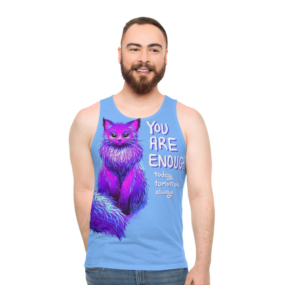 Magical Maine Coon Cat Unisex Tank Top for Mental Health and Self-Love