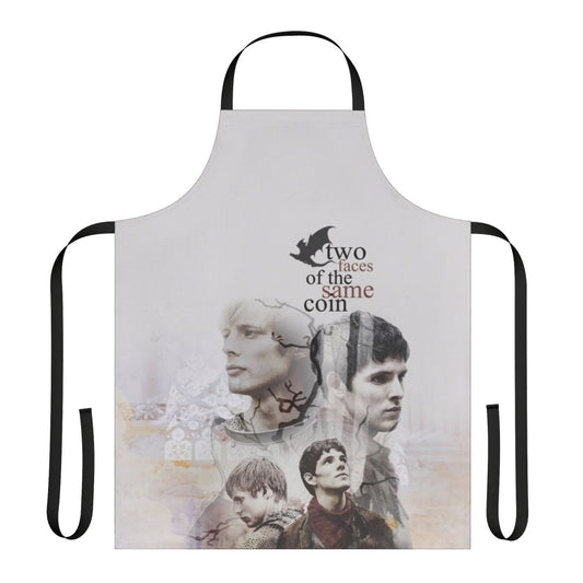 Stylized apron featuring Merlin and Arthur from the popular fantasy TV show