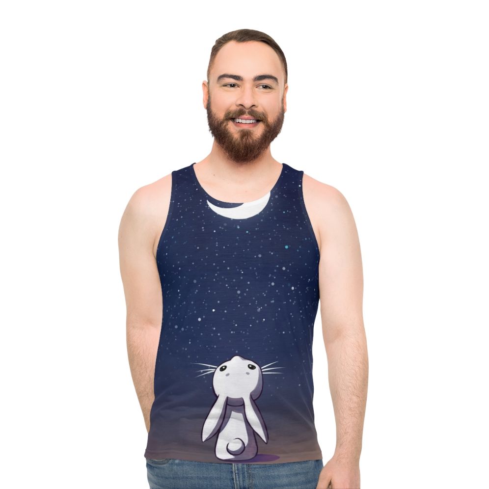 Magical moon bunny unisex fantasy tank top
