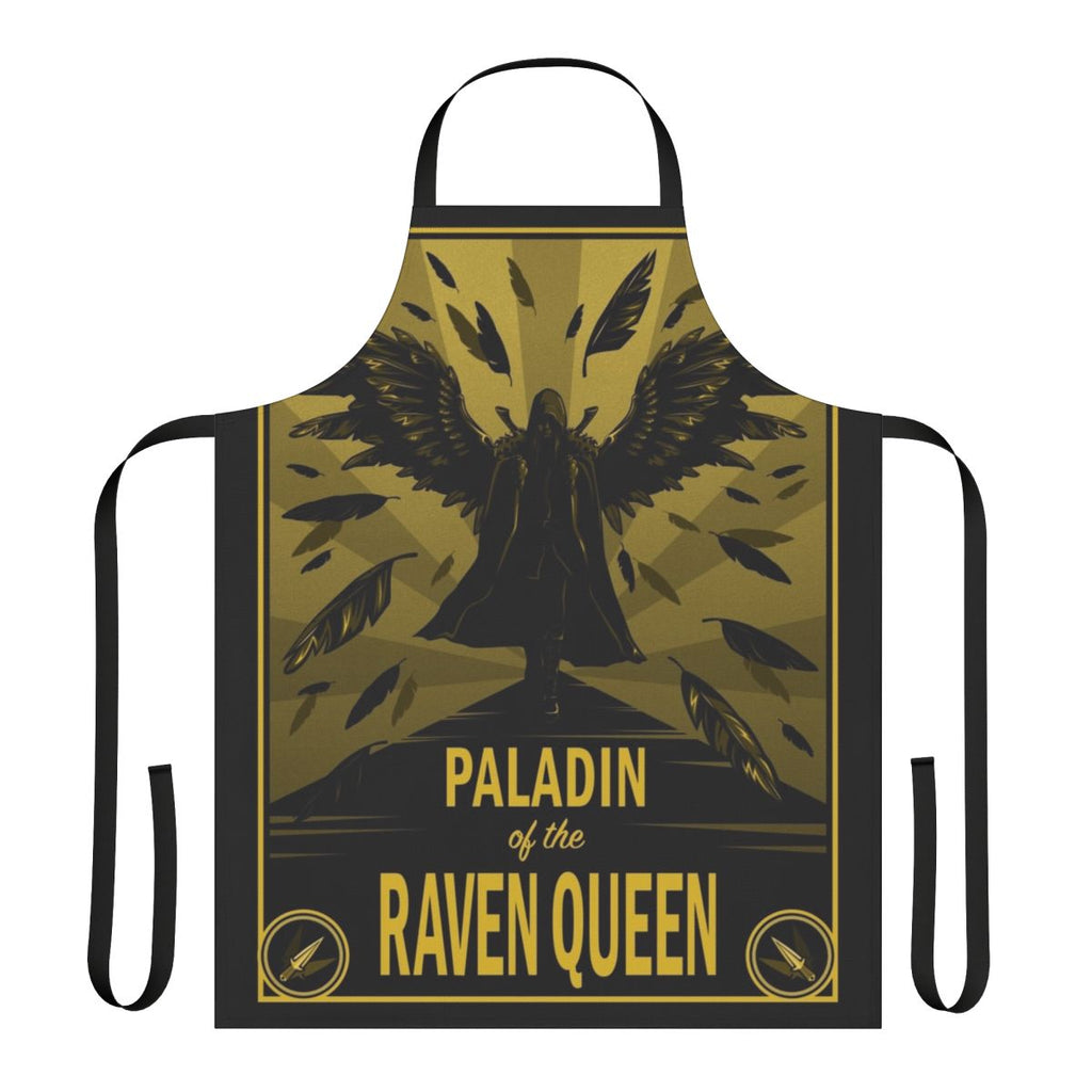 Paladin of the Raven Queen apron featuring a fantasy character design for Critical Role fans and Dungeons & Dragons enthusiasts.