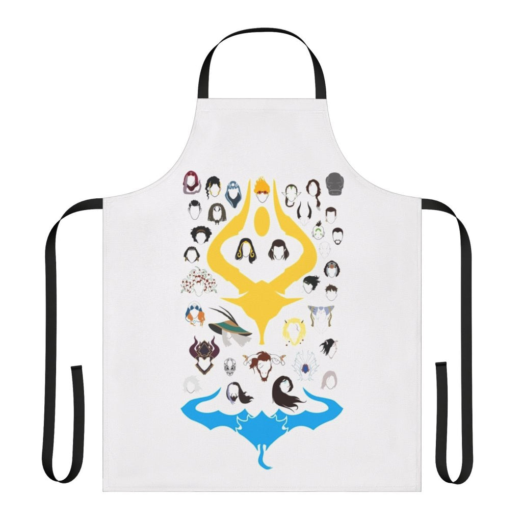Magical planeswalker themed apron featuring fantasy art inspired by the War of the Spark expansion for Magic: The Gathering