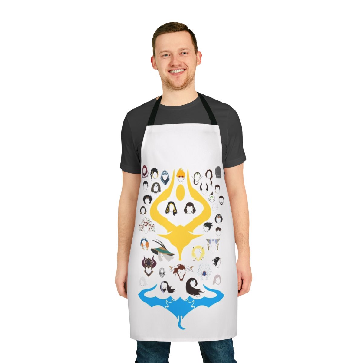 Magical planeswalker themed apron featuring fantasy art inspired by the War of the Spark expansion for Magic: The Gathering