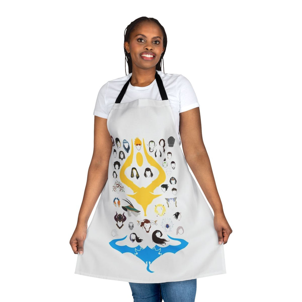 Magical planeswalker themed apron featuring fantasy art inspired by the War of the Spark expansion for Magic: The Gathering