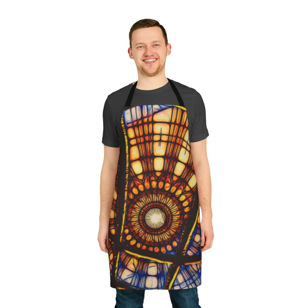 Dr Strange inspired apron featuring magical symbols and the Sanctum Sanctorum
