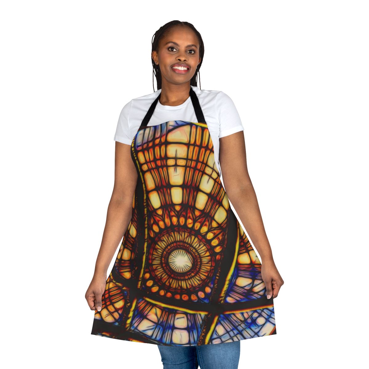 Dr Strange inspired apron featuring magical symbols and the Sanctum Sanctorum