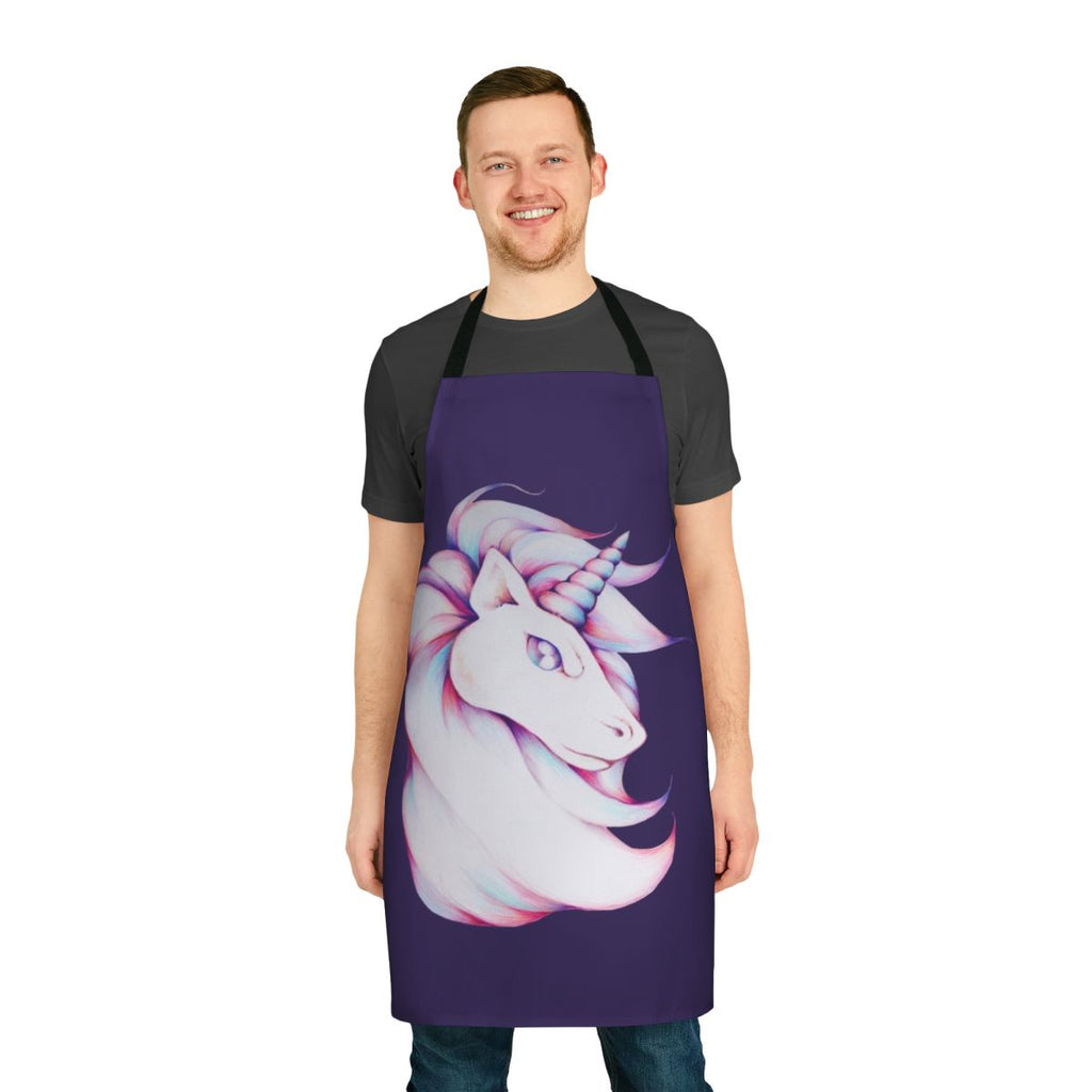 A high-quality apron featuring a majestic, badass unicorn design.