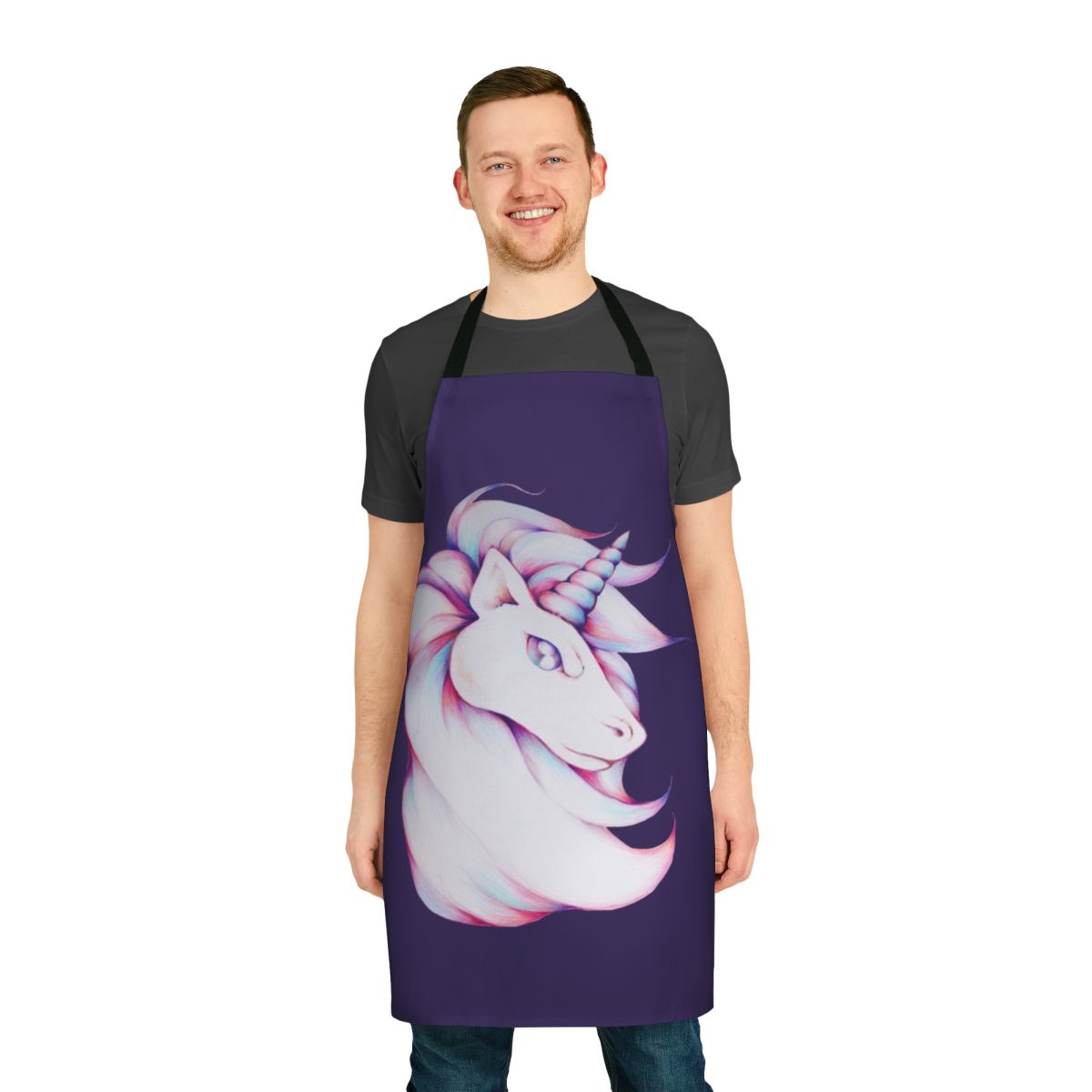 A high-quality apron featuring a majestic, badass unicorn design.