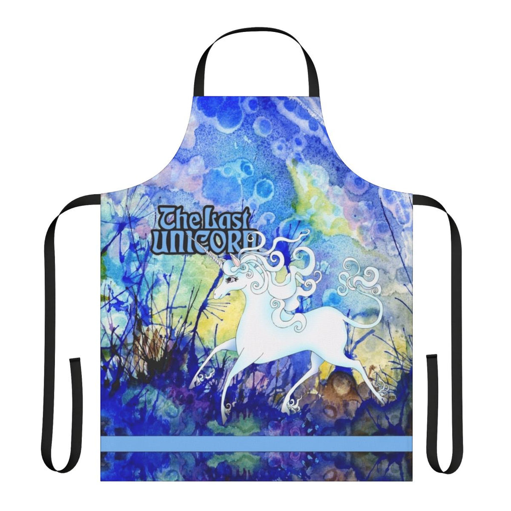 Enchanting apron featuring a unicorn design inspired by the classic fantasy film The Last Unicorn