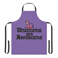 Vibrant pink unicorn design on a high-quality cooking apron