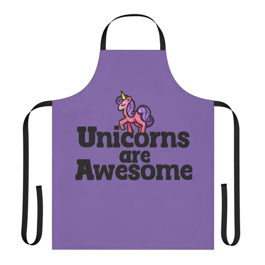 Vibrant pink unicorn design on a high-quality cooking apron