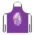 Whimsical apron featuring a unicorn design inspired by the classic fantasy novel The Last Unicorn.