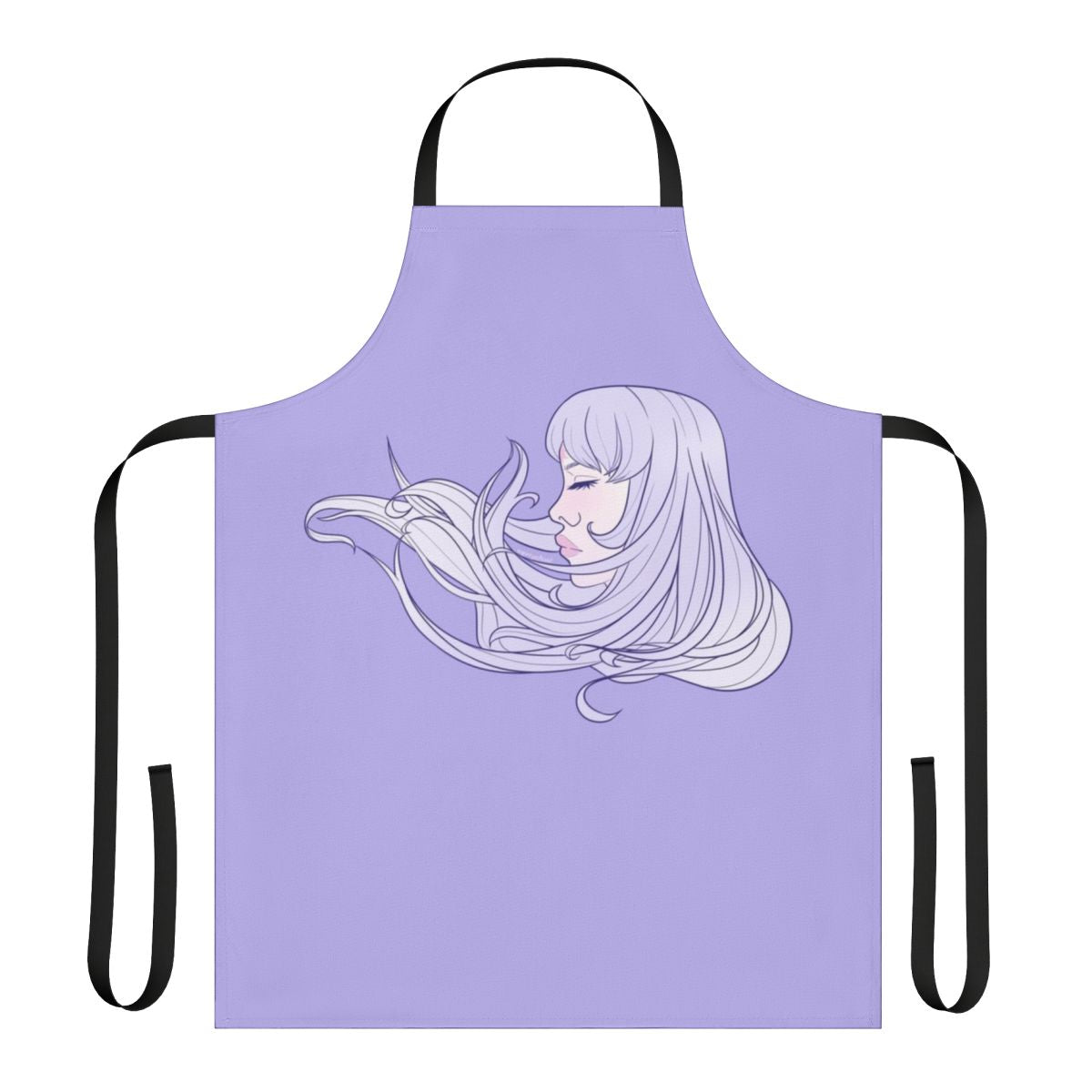 Whimsical pastel purple unicorn apron with a magical, ethereal design