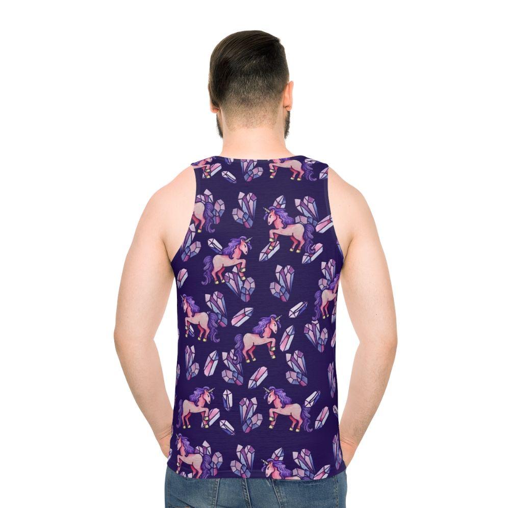 Magical unicorn crystal unisex tank top
