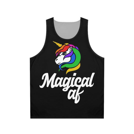 Magical unicorn unisex tank top