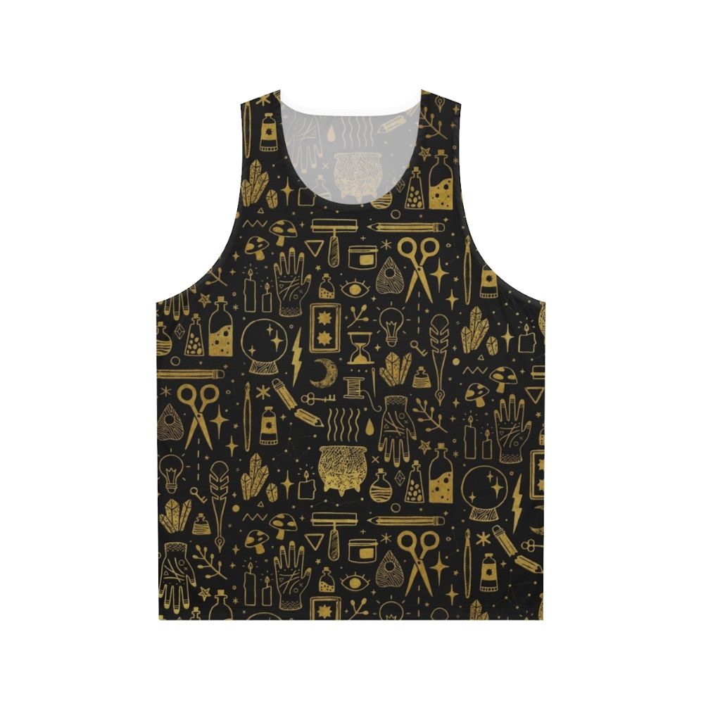 Magical unisex tank top featuring occult and witchy design