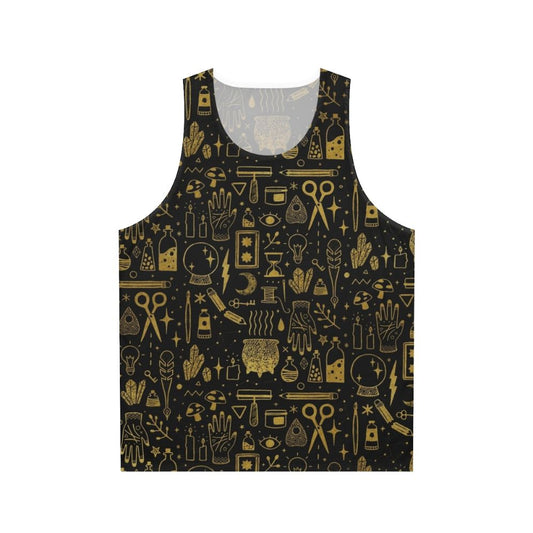 Magical unisex tank top featuring occult and witchy design