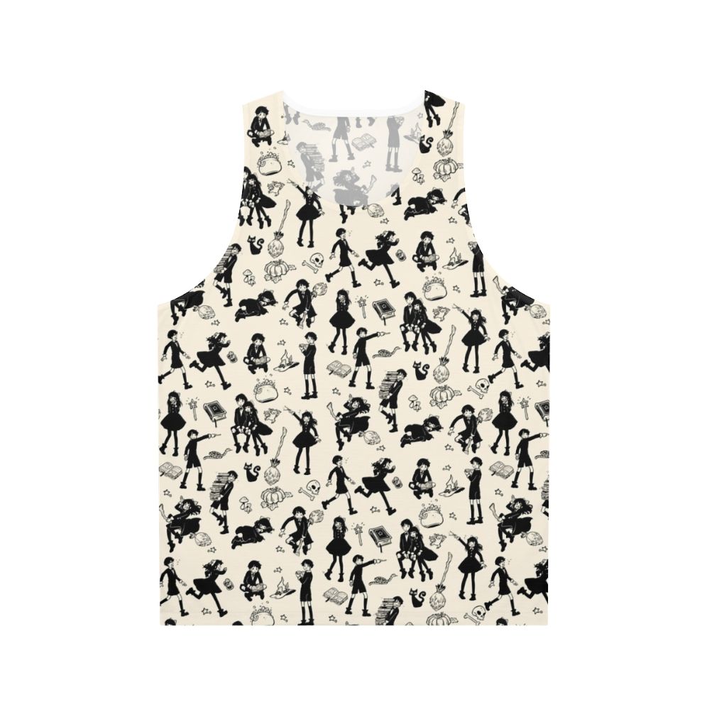 Magical unisex tank top with witch and sorcery design