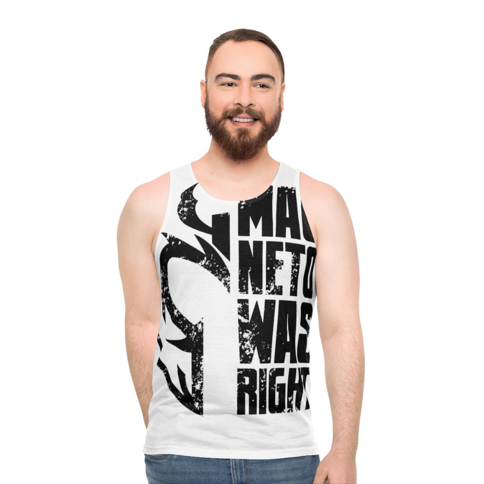 Magneto Was Right Unisex Black Tank Top