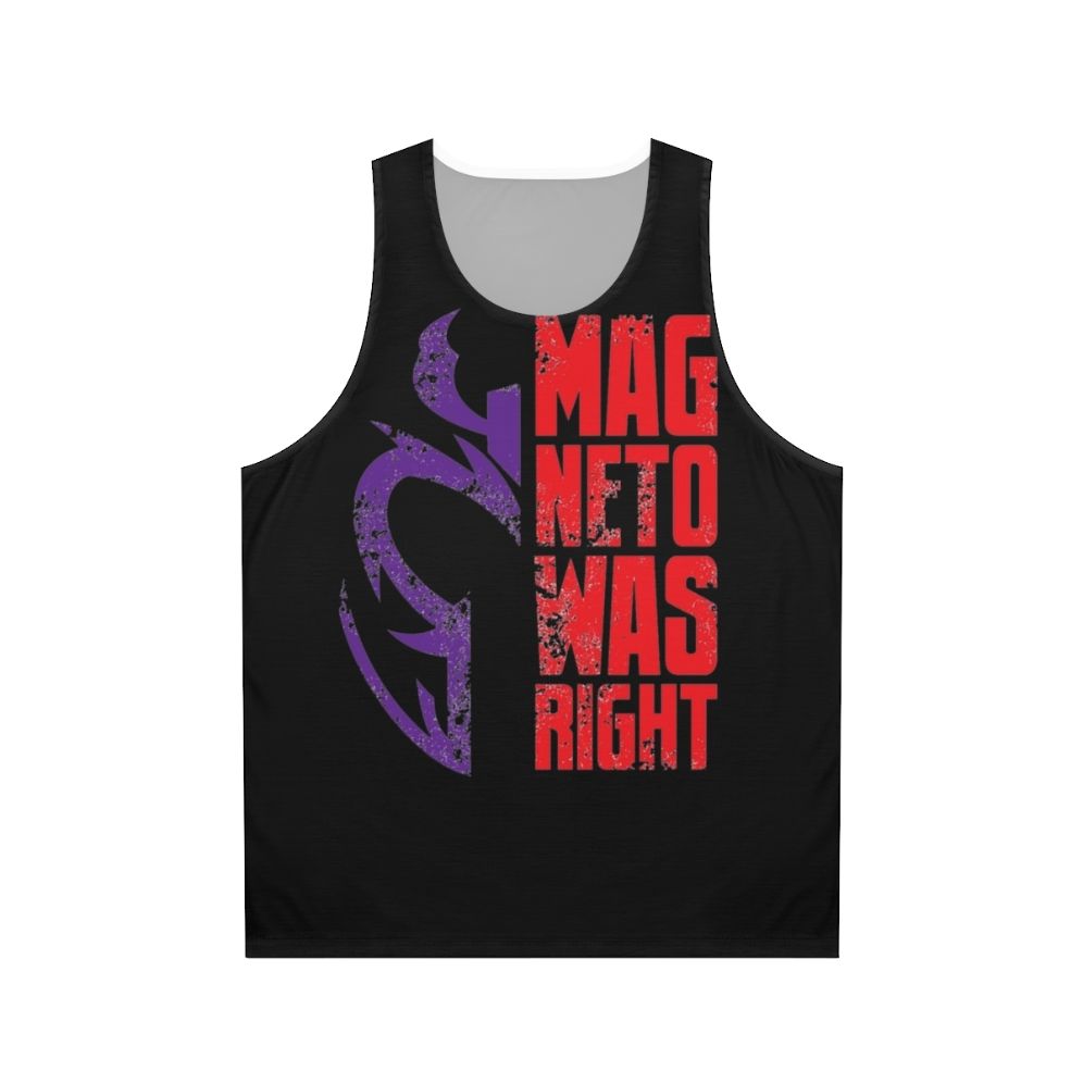 Magneto Was Right Unisex Comic Book Tank Top