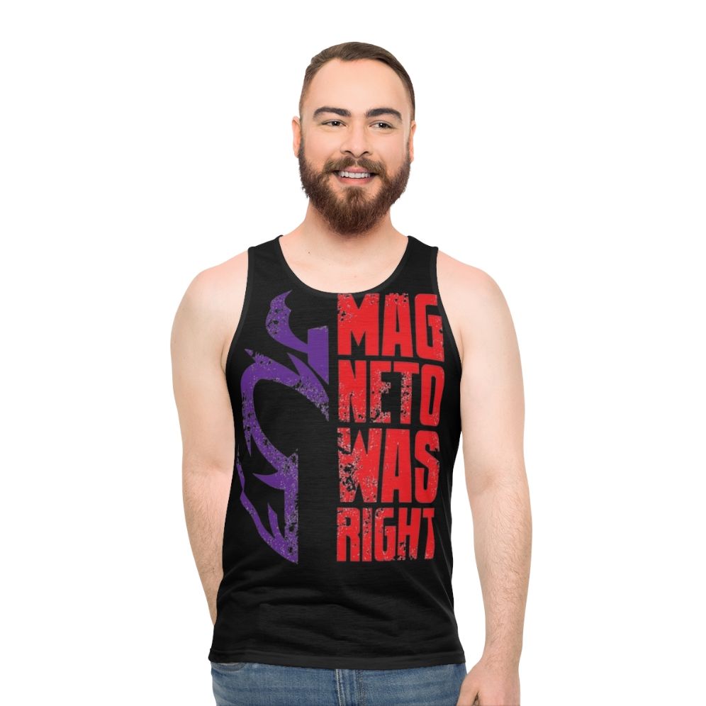 Magneto Was Right Unisex Comic Book Tank Top