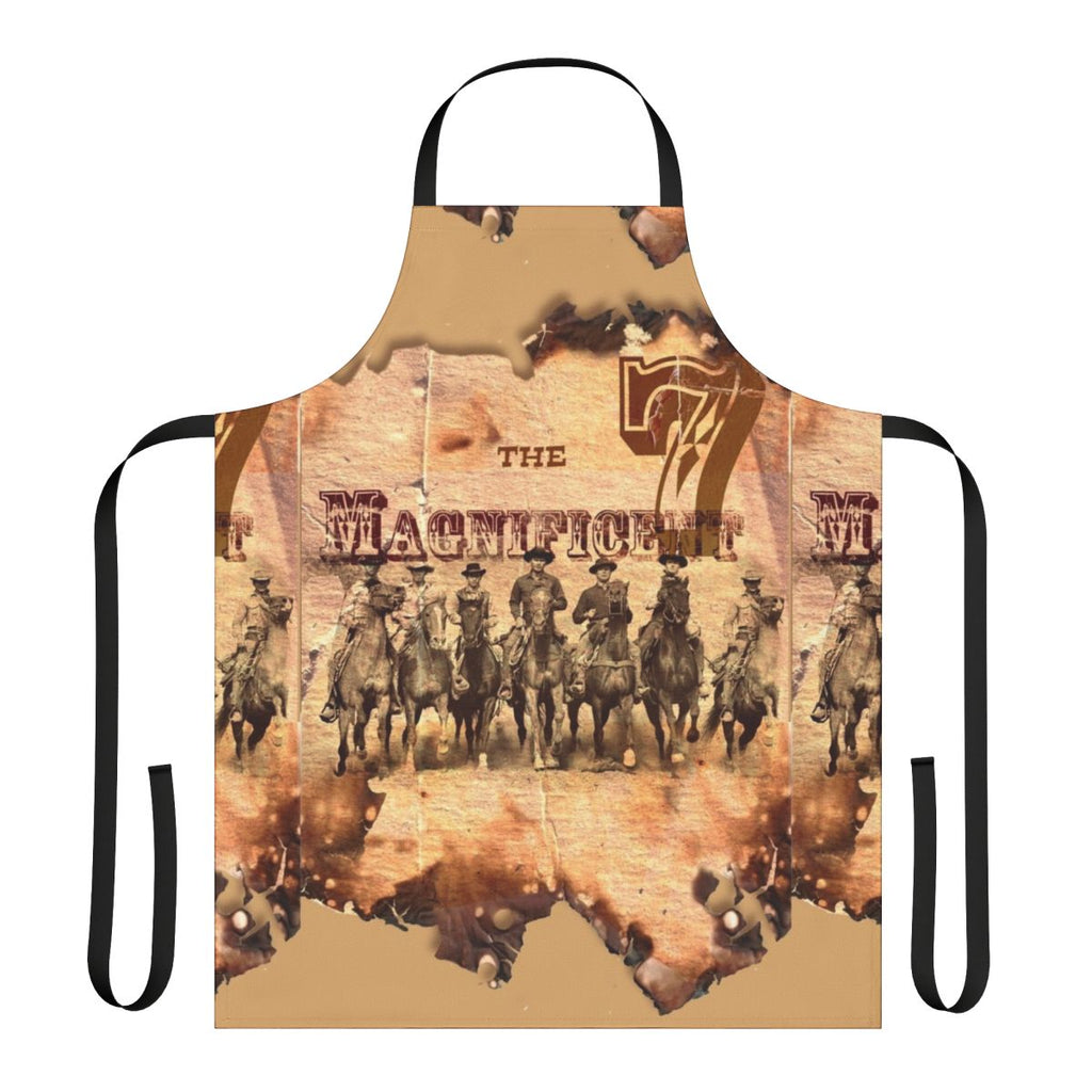 Magnificent Cowboy Apron featuring a vintage movie style portrait of a tall, handsome outlaw actor