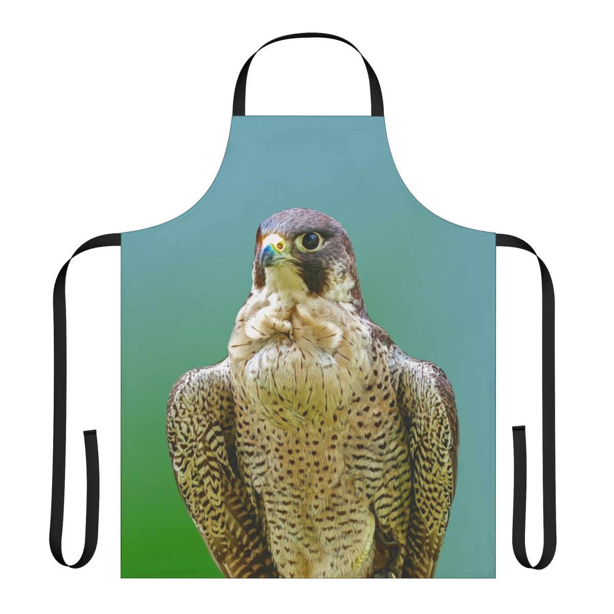Majestic Peregrine Falcon Apron featuring detailed feather and wing design