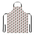 Mahjong Tile Bird-Inspired One Suit Apron featuring a stylized bird design on a white background