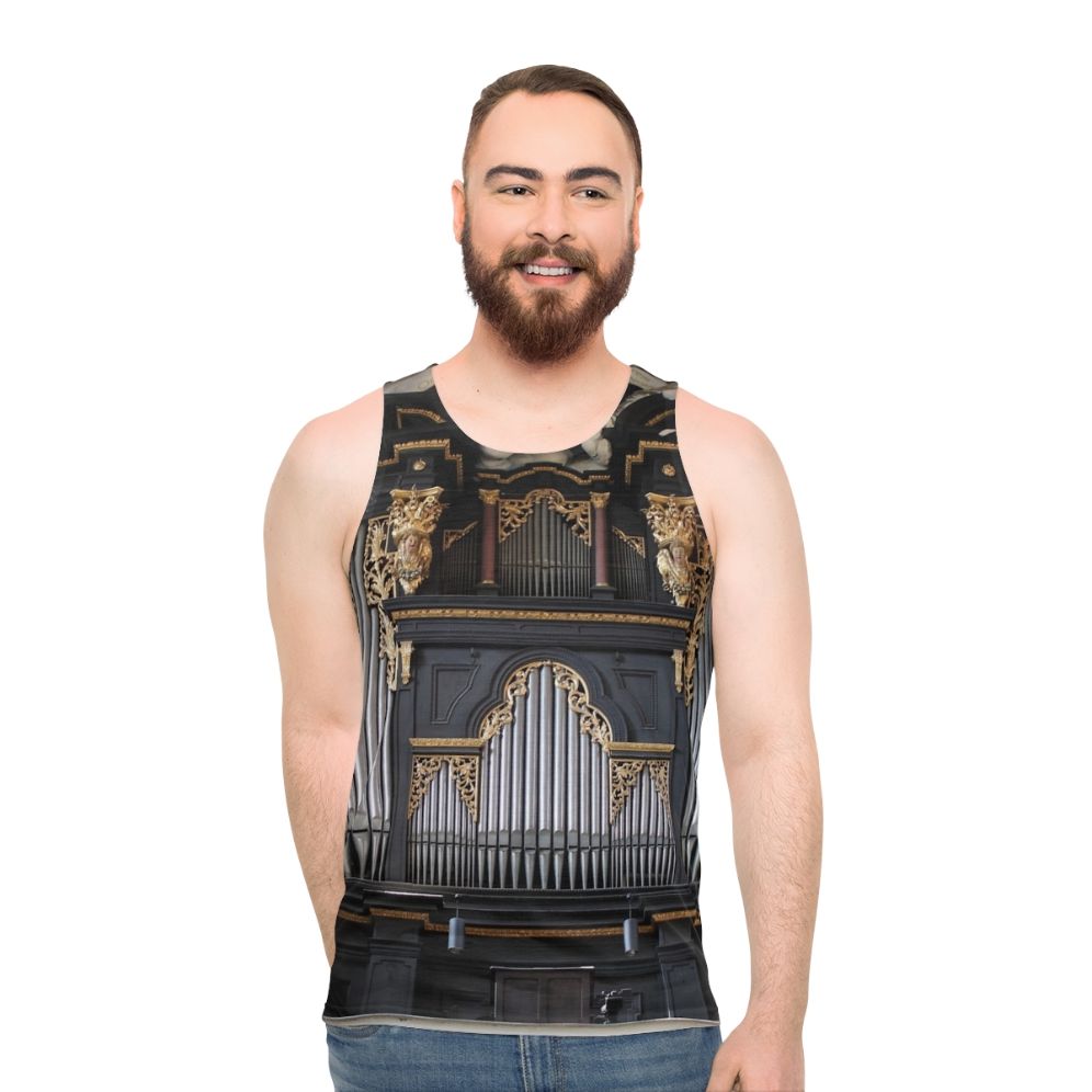 Unisex tank top featuring the main pipe organ of St. Emmeram Church in Regensburg, Germany