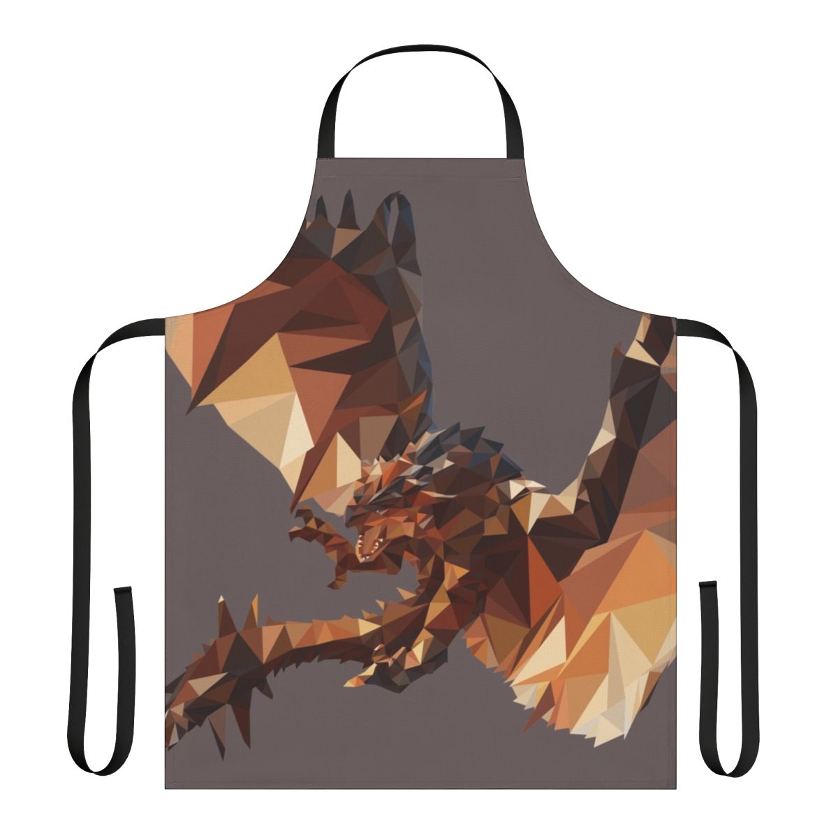 Artistic cubist-style apron featuring the iconic Rathalos dragon from the Monster Hunter series