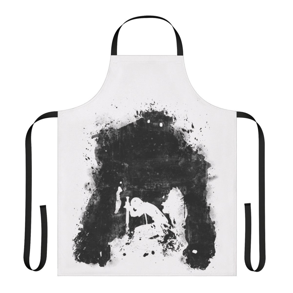 Apron featuring the iconic shadow of a colossal figure from the beloved video game
