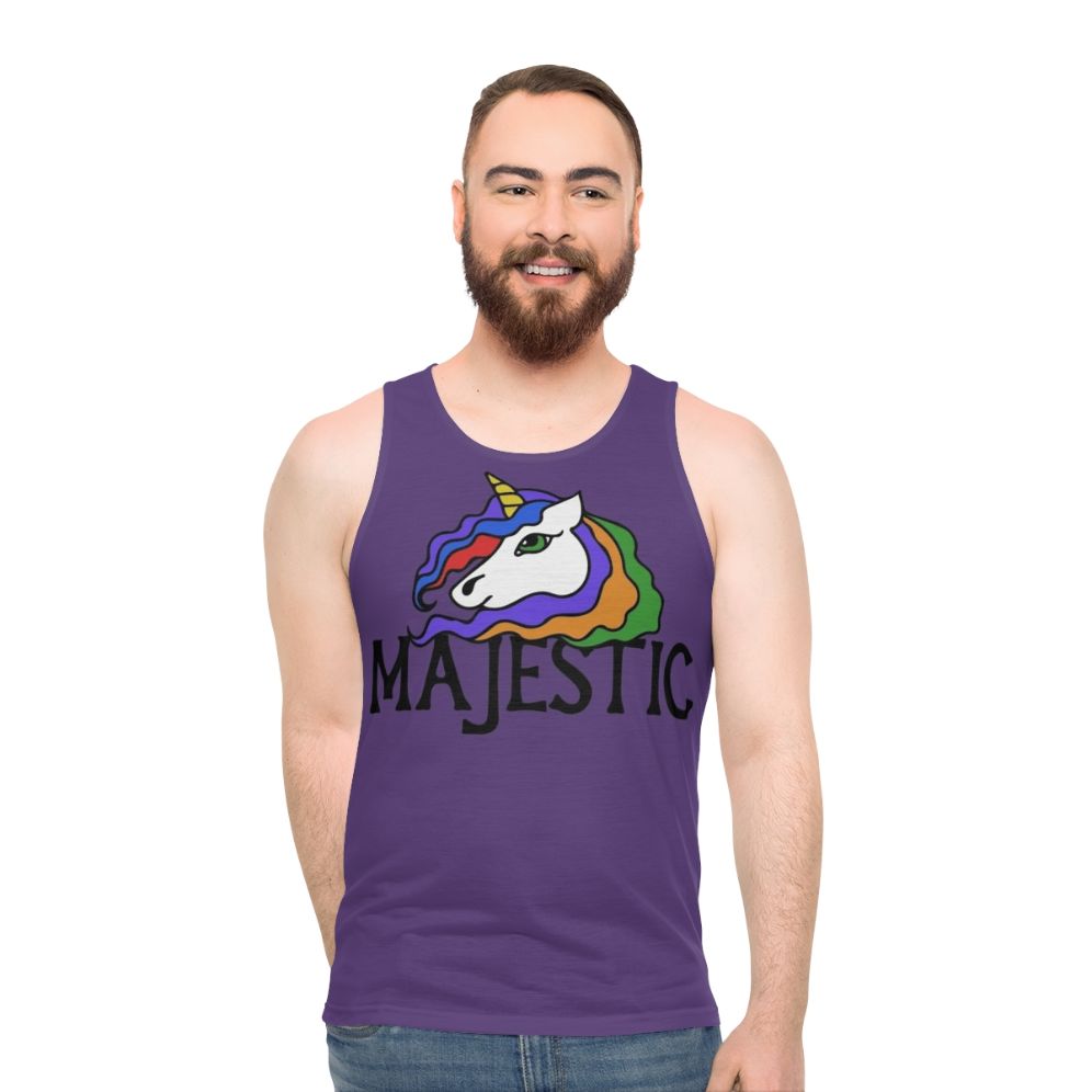 Majestic unicorn unisex tank top