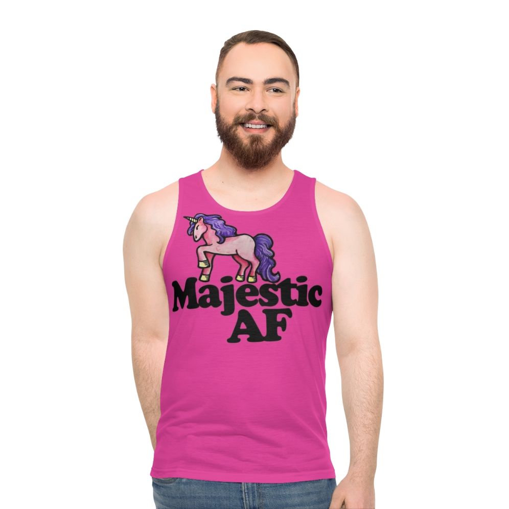 Majestic unicorn unisex tank top