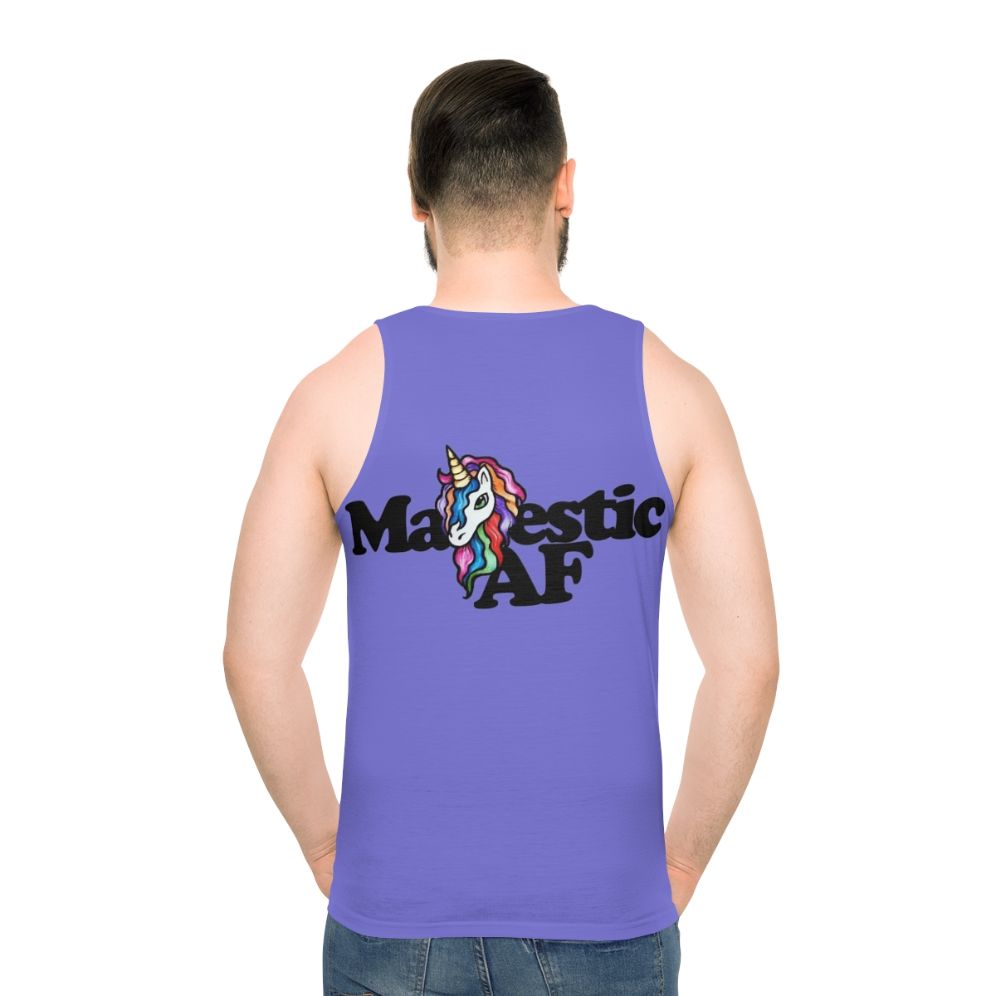 Majestic unicorn unisex tank top with vintage aesthetic design