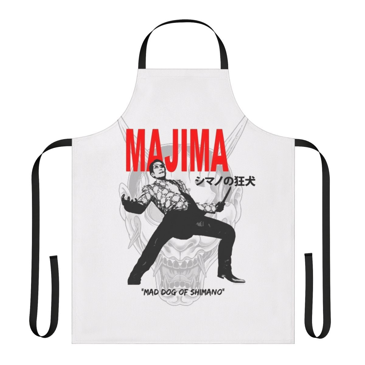 Majima-inspired apron with Hannya design, perfect for Yakuza fans