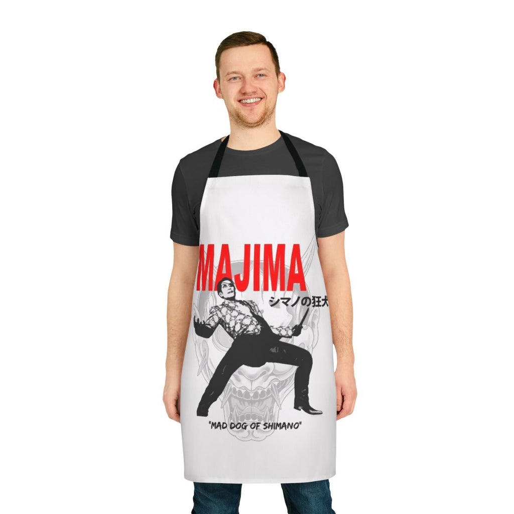 Majima-inspired apron with Hannya design, perfect for Yakuza fans