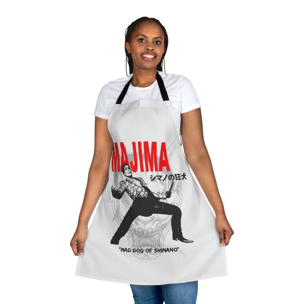 Majima-inspired apron with Hannya design, perfect for Yakuza fans