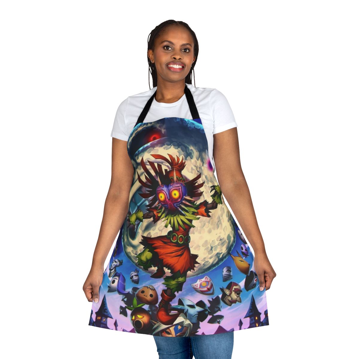 Majora's Mask inspired cooking apron with Legend of Zelda design