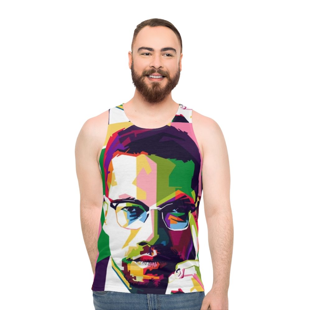 Malcolm X Unisex Tank Top for Black Pride and Activism