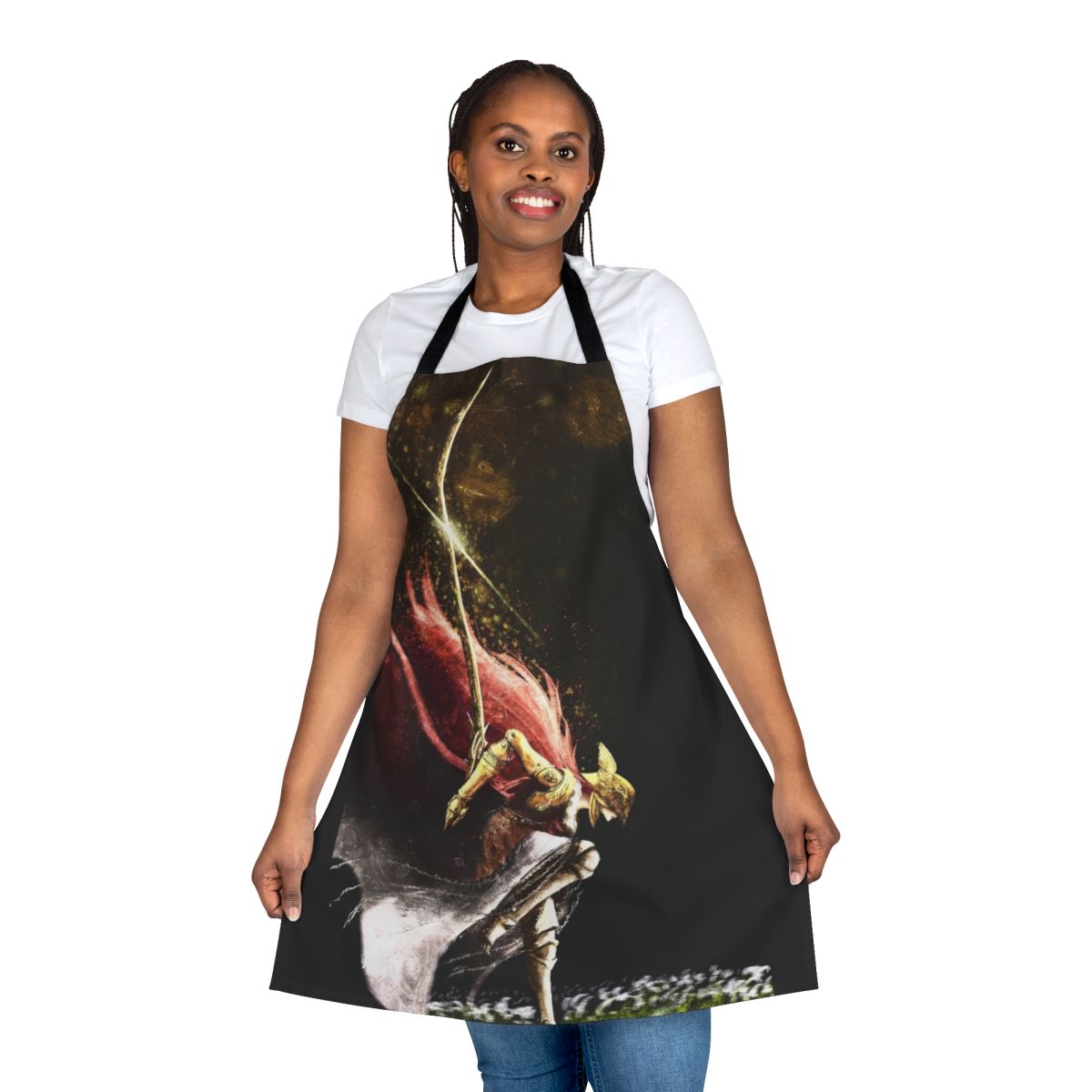 Malenia Elden Ring Fan Apron featuring the character Malenia from the popular video game