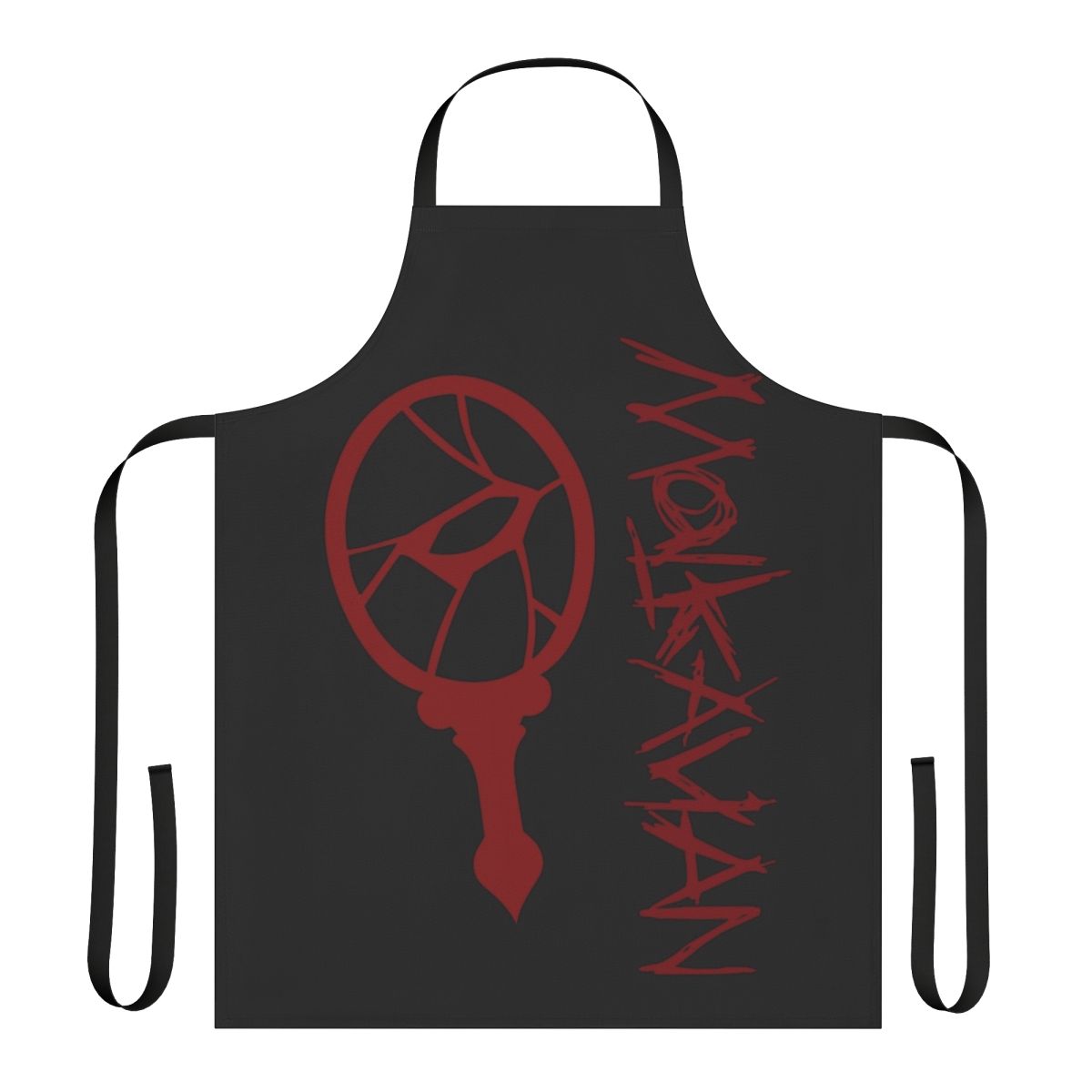 Malkavian-themed apron with mirrors, blood, and gothic design elements