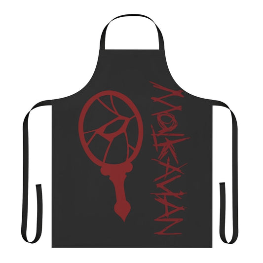 Malkavian-themed apron with mirrors, blood, and gothic design elements