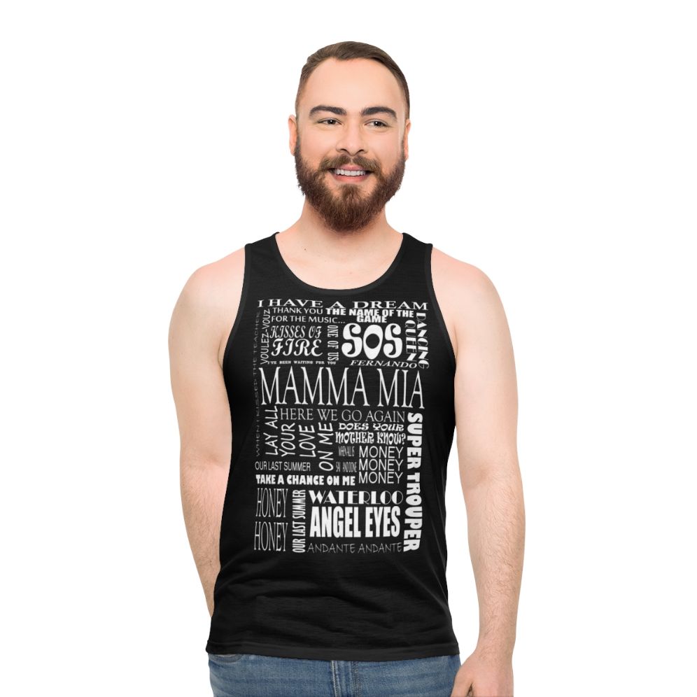 Mamma Mia movie songs unisex tank top