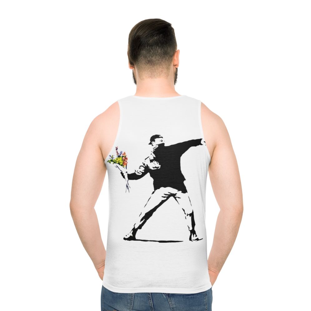 Man Holding Flowers Unisex Tank Top