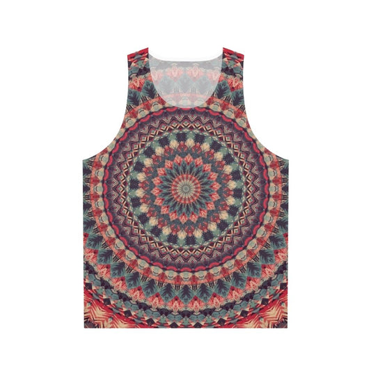 Mandala Unisex Tank Top with Flower of Life Sacred Geometry Design