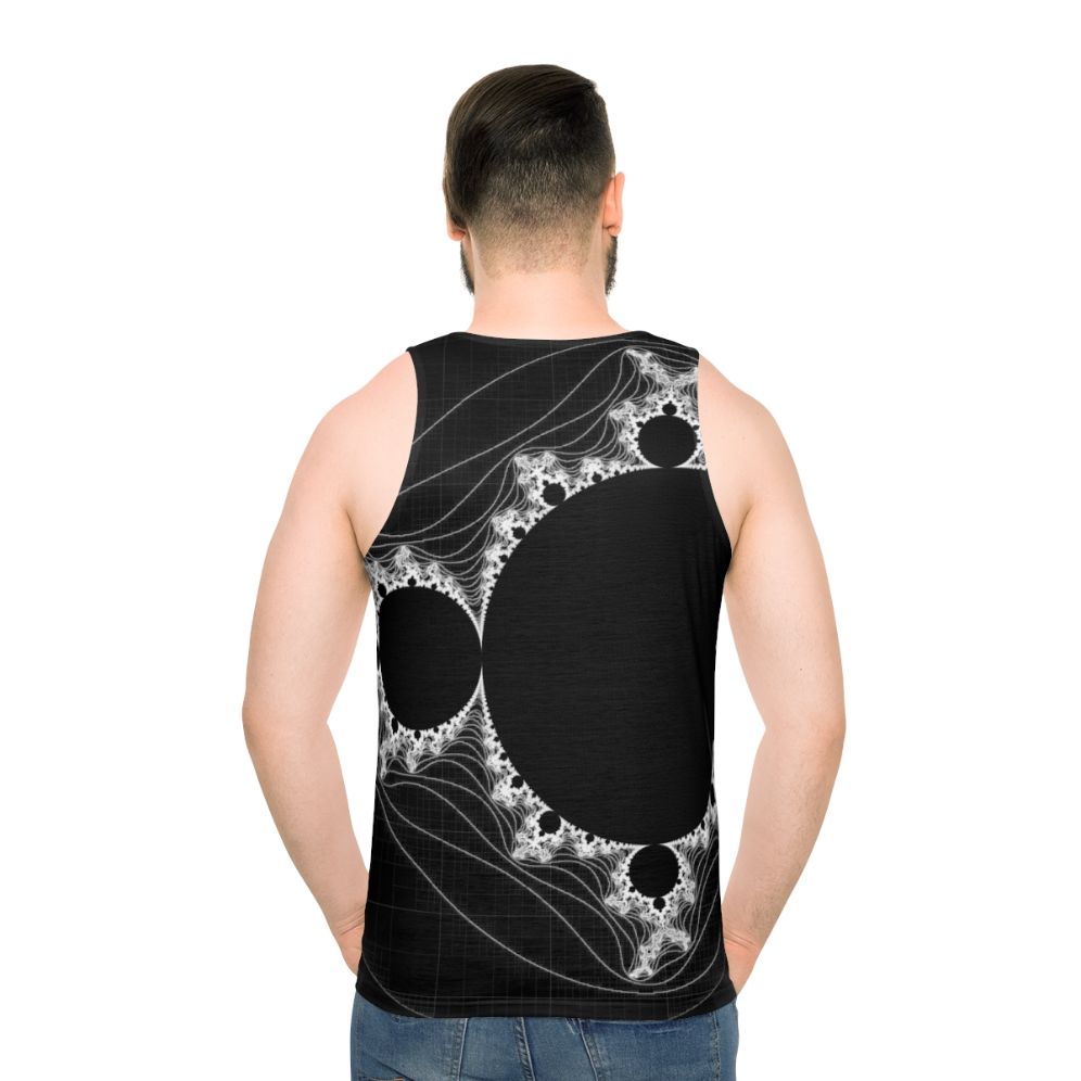 Mandelbrot fractal monochrome unisex tank top