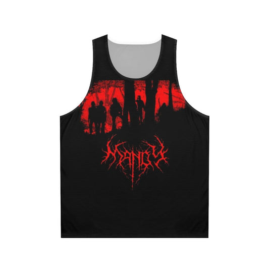 Mandy unisex tank top with psychedelic design