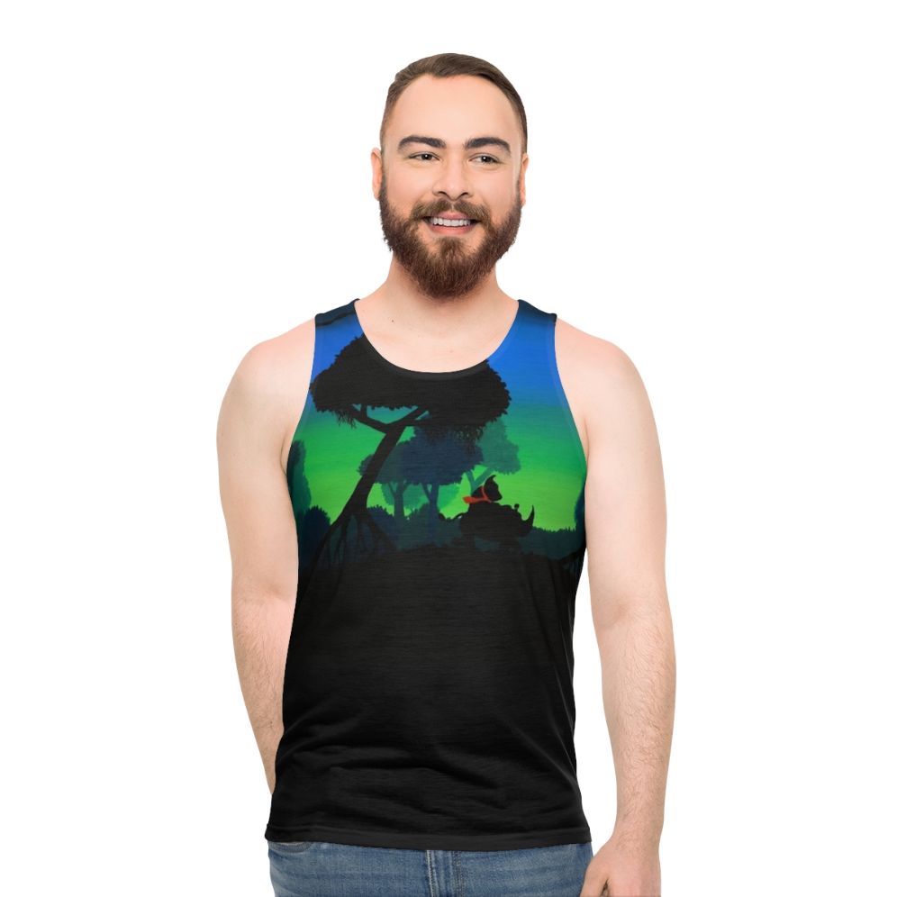 Unisex tank top with a mangrove tree design