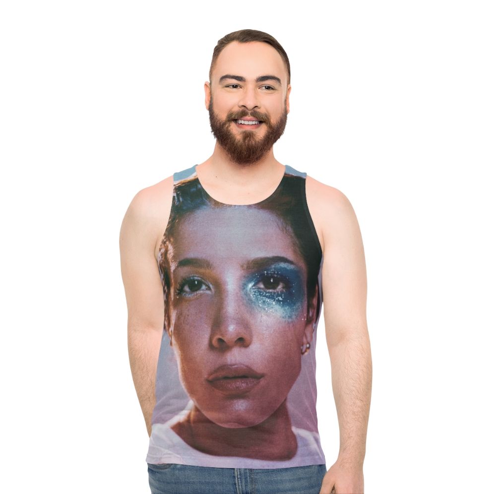 Manic Unisex Tank Top featuring Halsey album art