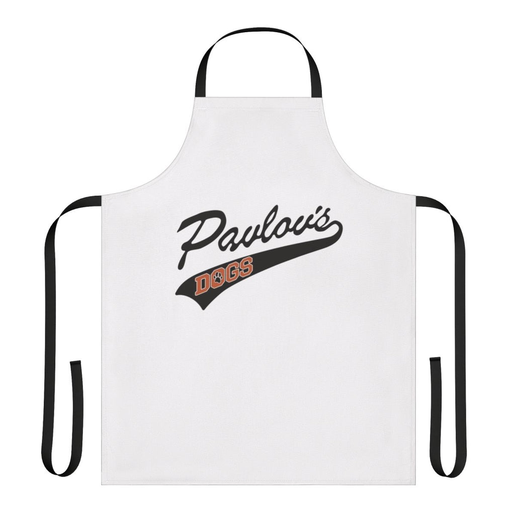Manly men's apron featuring characters and references from the TV show Two and a Half Men