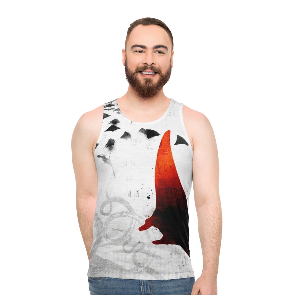 Manta ray unisex red tank top